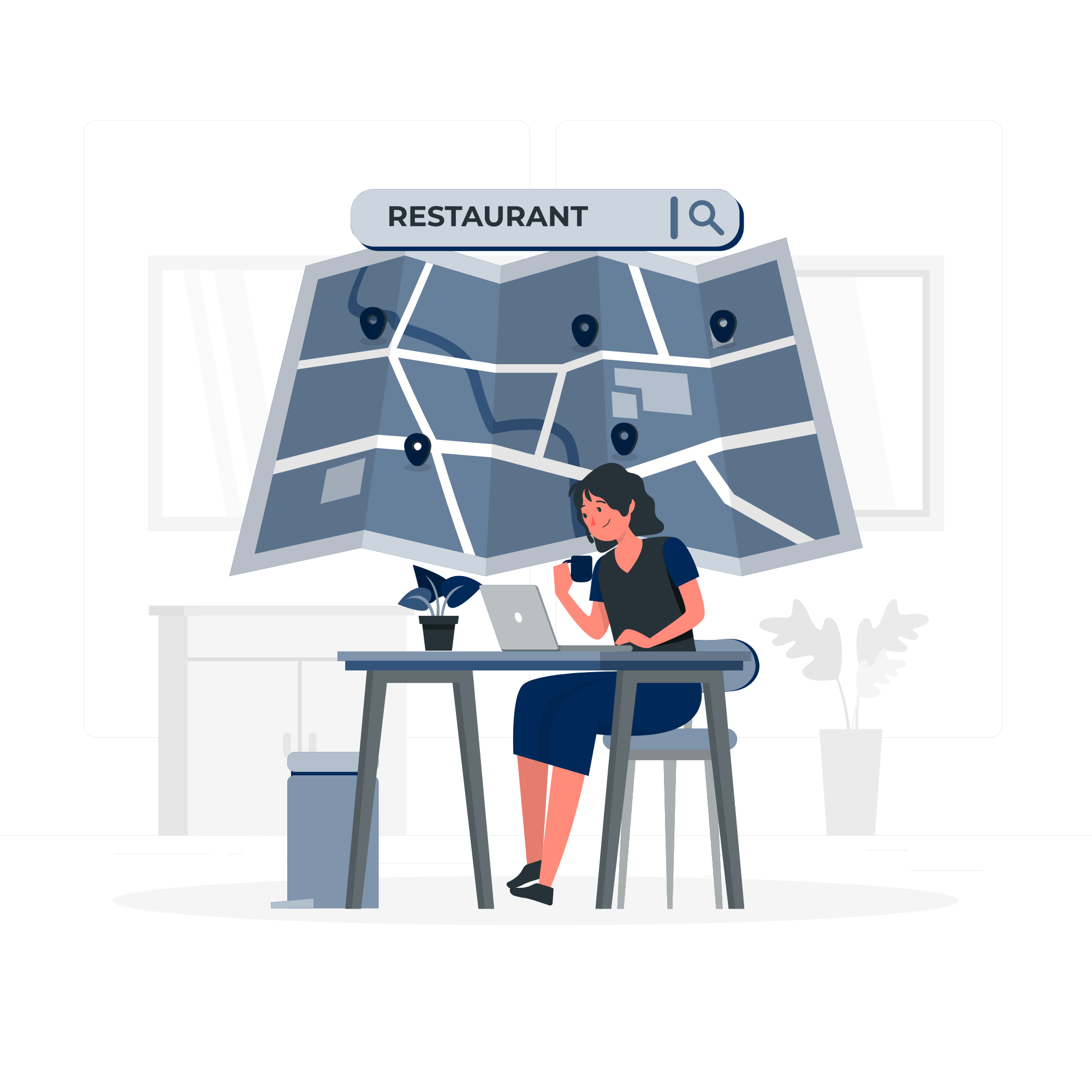 Restaurant Finder Ilustration